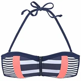KangaROOS Bandeau-Bikini-Top Damen Blau/Weiß 36 Cup C/D
