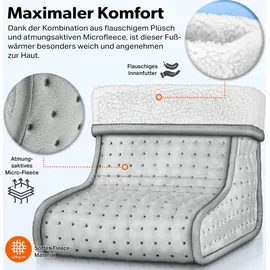 sinnlein Fußwärmer Grau mit 6 Temperaturstufen & Timer | Fußheizung elektrisch | Überhitzungsschutz & Abschaltautomatik - Grau