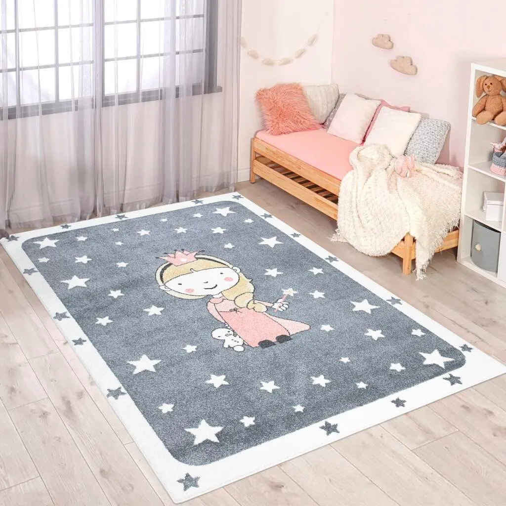 Kinderteppich CARPET CITY "ANIME893" Teppiche Gr. B/L: 190 cm x 280 cm, 11 mm, 1 St., grau Kinder Kinderzimmerteppiche