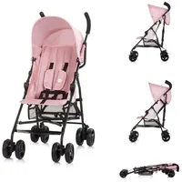 Chipolino Kinderwagen, Buggy Point 5-Punkt-Gurt, Rückenlehne verstellbar, Korb rosa