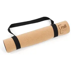 Yogamatte aus Kork & Naturkautschuk 185 x 61 x 0,4 cm Rutschfest - ROLLHOLZ One Size