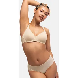 DORINA Lindsay Bügel-BH ohne Polsterung – Vollständige Abdeckung, Vorgeformte Cups, Weicher Mikrostoff, Verstellbare Träger für ganztägigen Komfort, Beige