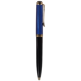 Pelikan Souverän 600, Schwarz-Blau, hochwertiger Druckkugelschreiber im Geschenk-Etui, 996926
