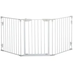 PawHut Schutzgitter, BxHxT: 3 x 74,5 x 180 cm, Metall/Kunststoff - weiss