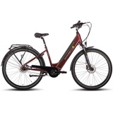 Saxonette Deluxe Sport E-Bike bordeaux - 50 cm Rahmenhöhe: 50 cm),