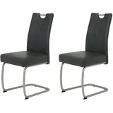 Hela Polsterschwingstuhl 2er-Set mit Griff - grau ¦ Maße cm B: 58 H: 99