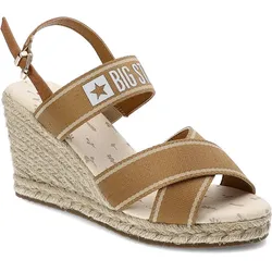 Beige Sandalen Big Star Damen Sommerschuhe, 40