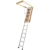 Vevor Bodenleiter, Tragkraft 170 kg, Dachbodenleiter höhenverstellbar von 3 bis 3,13 m, faltbare Dachbodentreppe aus Aluminium, Ideal für Dachbodenzugang, Balkonen im Obergeschoss