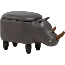 Hocker RHINO Dunkelgrau Kunstleder