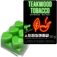 WonderWax Duftwachs WonderWax® Neon Duftwachs 6 Herzen (Teakwood Tabacco), Duftrichtung: Teakwood Tobacco