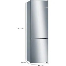 Bosch Serie 4 KGN39VIEB Kühl-Gefrierkombination (368 l, 2030 mm hoch, Edelstahl)