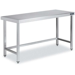 CENTRAL Tisch Edelstahl 60 Tiefe OHNE REGAL 120x60