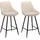 vente-unique Barhocker 2er-Set  - cremefarben