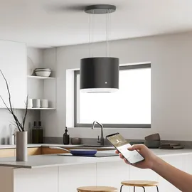 Ciarra VM4838B Inselhaube 45 cm Schwarz