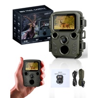 ZIMOCE Mini Wildkamera 12MP, 1080P Wildkamera mit Bewegungsmelder Nachtsicht, 18m Infrarot Wildtierkamera, 850nm IR LEDs Jagdkamera, IP66, für Wildbeobachtung