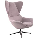 FLEXLUX Ohrensessel »Stilo Relaxsessel, TV-Sessel«, Solitär, Stil-Ikone, drehbar, Fuß Aluminium lila