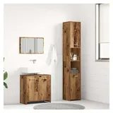 vidaXL Badmöbel-Set Altholz-Optik 3-tlg. Braun