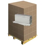 Papierhandtücher natur 25x23 cm, Palette Palette mit 32 x 5000 Blatt Zick-Zack (ZZ) Falz, 1-lagig