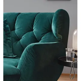 KAWOLA Relaxsessel CHARME Polyester 90 x 90 x 200 cm Grün mit Kissen