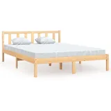 vidaXL Massivholzbett 160 x 200 cm Braun