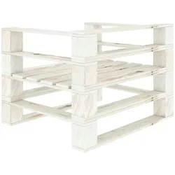 vidaXL Outdoor-Sessel Paletten Holz Weiß