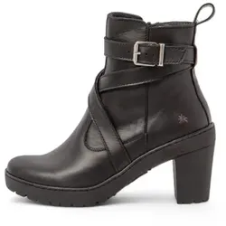 Art für Damen. 117631101003_001 Lederstiefeletten 1763 Travel schwarz (38), 5 bis 8 cm, Reißverschluss, Lässig