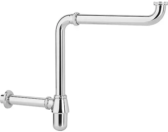 Raumspar-Siphon Messing verchromt - DN32 (1 1/4'')