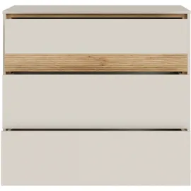 Forte Schubladenkommode 96,3 x 84,1 x 50,2 cm Beige