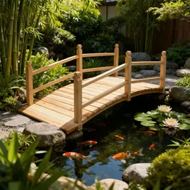 Tectake Gartenbrücke Cantara 137 x 58 x 58 cm Braun