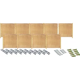 Tetzner & Jentzsch Sichtschutzelement 180 x 0 cm Beige/Massivholz
