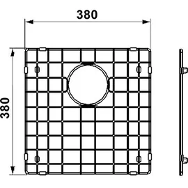 Reginox Bodengitter 40 x 40 cm Farbe Gun Metal