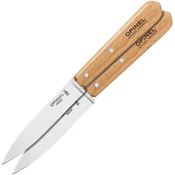 OPINEL 2er Set Küchenmesser - Kochmesser Obstmesser Gemüsemesser Stahl Holzgriff