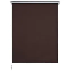 LIEDECO Klemmfix-Rollo, Stoff, verdunkelnd - braun