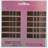 Efalock Professional Comtesse Haarklemmen gewellt, braun, 5 cm, 1er Pack, (1x 100 Stück)
