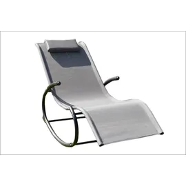 Chillroi Schaukelgartenstuhl Liegestuhl 62 x 162 x 80 cm grau