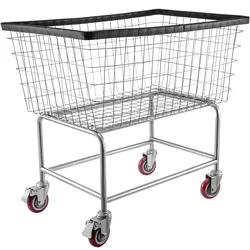 VEVOR Draht-Wäschewagen, Draht-Wäschekorb, 4,5 Scheffel, robust, mit 5-Zoll-Rädern