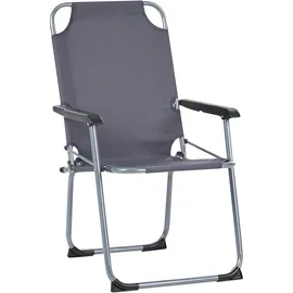 Beliani Gartenstuhl 4er Set Grau/Schwarz