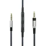 Audio Ersatzkabel mit Mikrofon Fernbedienung für Lautstärkeregler, kompatibel mit Sennheiser HD4.40, HD 4.40 BT, HD4.50, HD 4.50 BTNC, HD4.30i, HD4.30G Kopfhörer und kompatibel mit iPhone