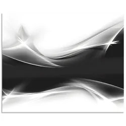 Küchenrückwand ARTLAND "Kreatives Element", schwarz, B:80cm H:65cm, Aluminium, Spritzschutzwände, Alu Spritzschutz mit Klebeband, einfache Montage