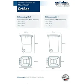 Reinkedesign Mülltonnenbox Boxxi Typ-XD, 3x 120l, Türfarbe Anthrazit