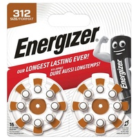 Energizer 312 Knopfzelle, PR41 (1.4 V, 16 St), Hörgerätebatterie Zinc-Air silberfarben