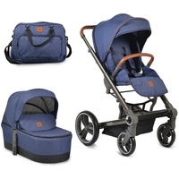 Cangaroo Kombikinderwagen Icon 2 in 1 Sportsitz Babywanne Wickeltasche PU-Räder blau