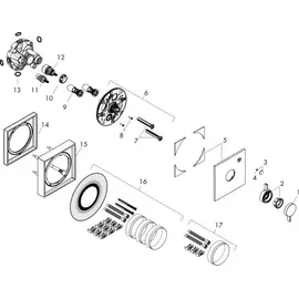 Hansgrohe DuoTurn E Mischer Unterputz, 1 Verbraucher, mattschwarz