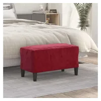 VidaXL Sitzbank Weinrot 70x35x41 cm Samt