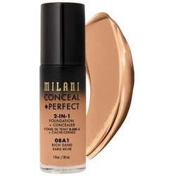 Milani Conceal + Perfect 2in1 Foundation Rich Sand/ 08A1 30 ml Hellbraun 
