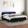vidaXL Boxspringbett mit Matratze & LED Schwarz 180x200 cm Stoff