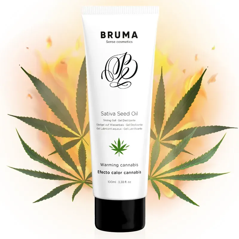 BRUMA  Sativa-Samenöl-Gleitgel mit wärmendem Cannabisgeschmack 100 ml