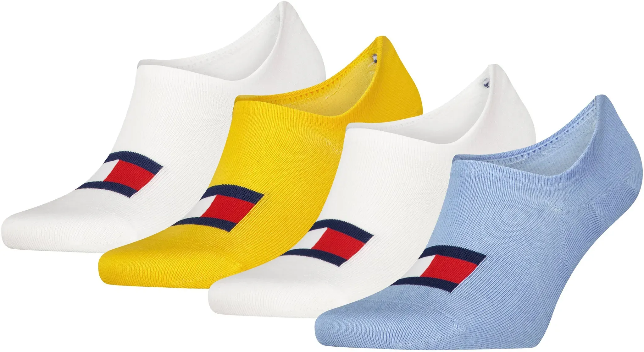 Tommy Hilfiger Füßlinge, mit Antirutsch-Noppen im Fersenbereich TOMMY HILFIGER blue-yellow-white 43-46