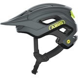 ABUS MTB-Helm Cliffhanger MIPS - Fahrradhelm für anspruchsvolle Trails - mit MIPS Aufprallschutz & großen Lüftungsöffnungen - für Damen und Herren - Grau/Gelb, Größe M