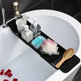 Badewannenbrett, ausziehbares Badewannen-Tablett, Bad-Zubehör
